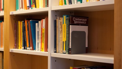 shelved library books