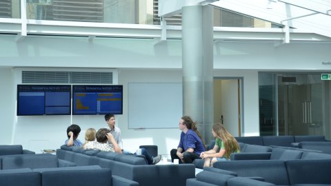 group of students in the common room