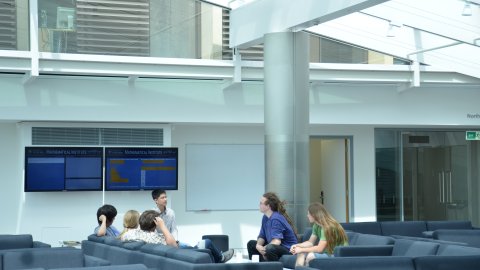 group of students in the common room
