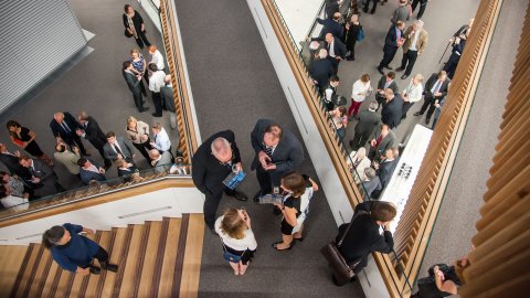 view from above of staircases