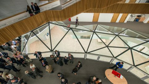 view down through the south crystal