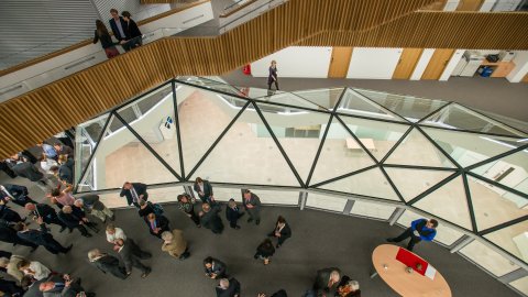 view down through the south crystal