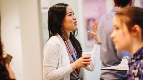 Woman at International Womens's day event