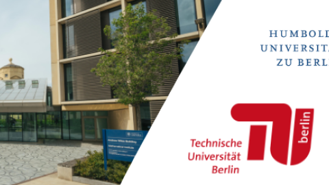 Front of Andrew Wiles Building, Mathematical Institute (CR: OUImages/Ian Wallman) and Berlin universities in exchange: HU Berlin, TU Berlin, FU Berlin and WIAS