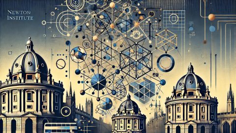 Image of geometric forms and famous Oxford Buildings