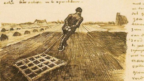 Vincent van Gogh - Man pulling a harrow