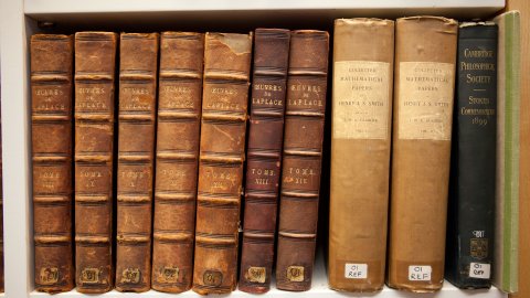 shelved library books