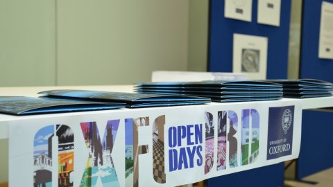 Welcome desk at an Open Day