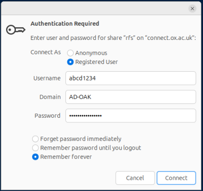 SMB credentials