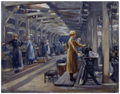 Edgar Seligman - Women at Work: The Belgian Steel Factory, Goldhawk Road, W12 Edgar Seligman - Women at Work: The Belgian Steel Factory, Goldhawk Road, W12