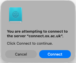 macOS you are attempting to connect window