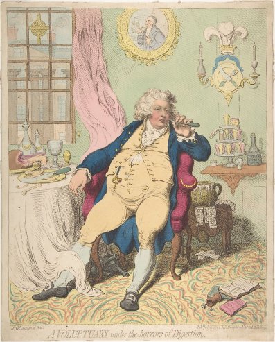 James Gillray - A voluptuary under the horrors of digestion