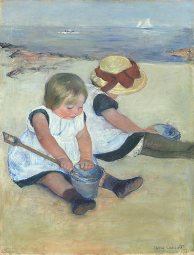 Mary Cassatt - Children Playing on the Beach Mary Cassatt - Children Playing on the Beach